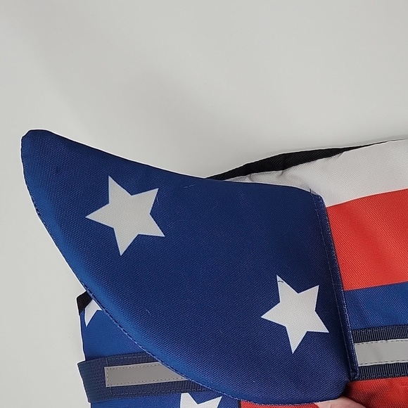 Patriotic Dog Life Jacket with Shark Fin New - Picture 14 of 14